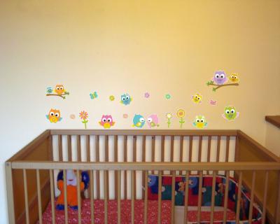 16-teiliges Baby Eulen Set Wandtattoo - Ansicht 2