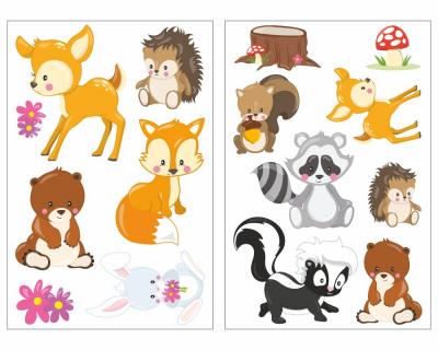 15-teiliges Se Waldtiere Set Wandtattoo