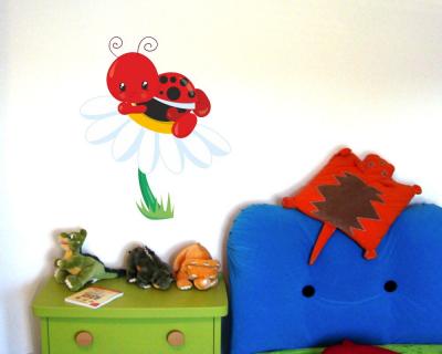 Buntes Wandtattoo  Ser Marienkfer 