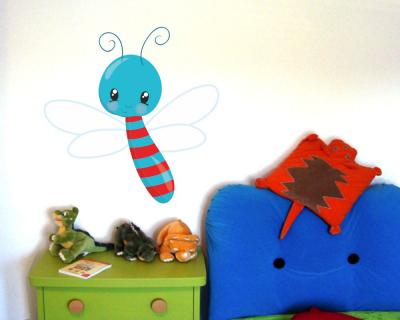 Buntes Wandtattoo  Se Libelle 