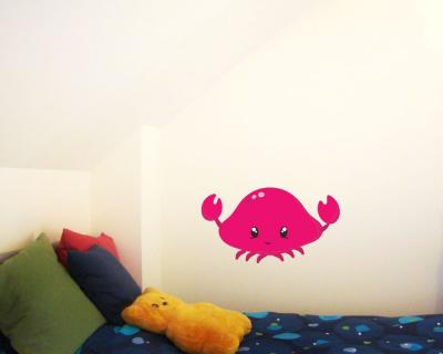 Buntes Wandtattoo  Baby Krebs 