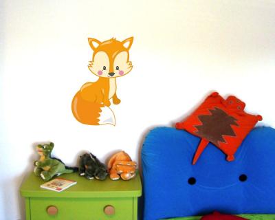 Buntes Wandtattoo  Ser Fuchs 