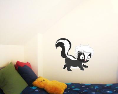 Buntes Wandtattoo  Stinktier 