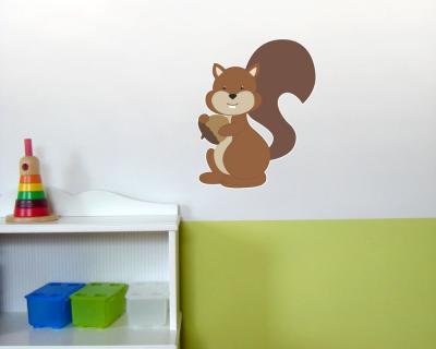 Buntes Wandtattoo  Eichhrnchen 