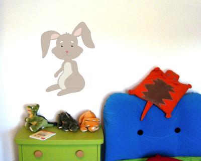 Buntes Wandtattoo  Hase 