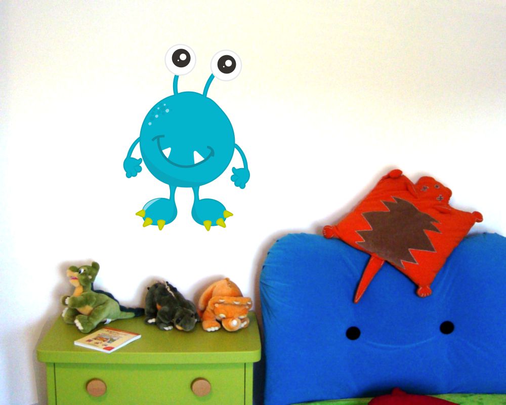 Samunshi Türkises Monster Wandtattoo Wandaufkleber Kinderzimmer 4