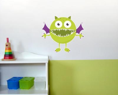 Buntes Wandtattoo  Grnes Monster 