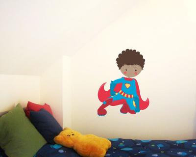 Buntes Wandtattoo  Superheld Clark 
