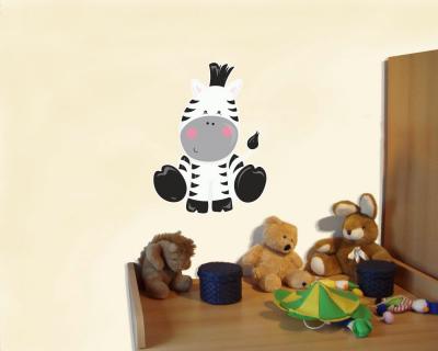 Buntes Wandtattoo  Ses Zebra 