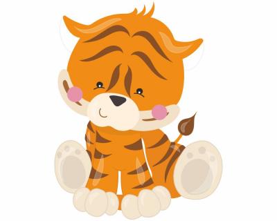 Wandtattoo Tiger aus dem Dschungel - Ansicht 1