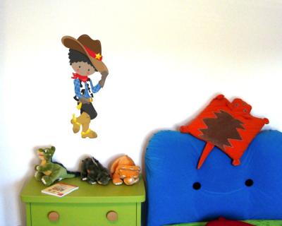Buntes Wandtattoo  Cooler Cowboy 