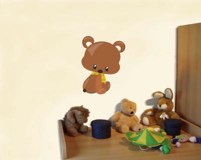 Buntes Wandtattoo  Baby Brchen 