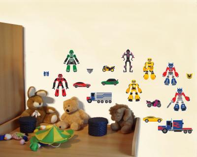 16-teiliges Roboter Set Wandtattoo - Ansicht 3