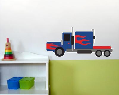Buntes Wandtattoo  American Truck 