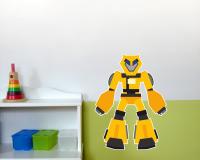 Buntes Wandtattoo "Gelber Roboter"