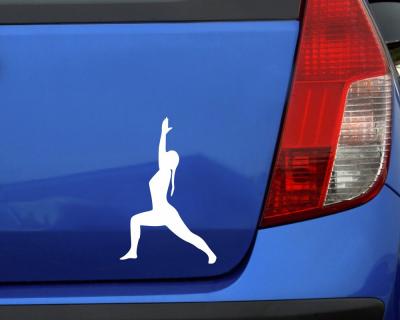 Yoga Virabhadrasana Krieger Aufkleber