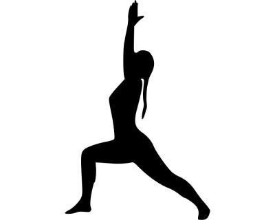 Yoga Virabhadrasana Krieger Wandtattoo - Ansicht 1