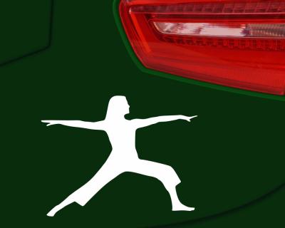Yoga Virabhadrasana Held Aufkleber - Ansicht 3
