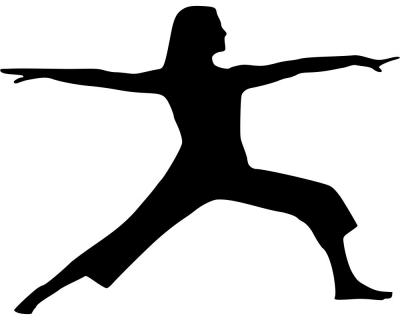 Yoga Virabhadrasana Held Aufkleber - Ansicht 1