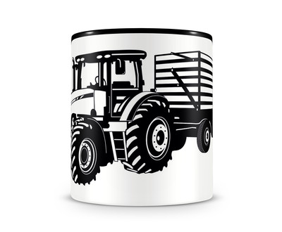 Tasse mit dem Motiv Traktor mit Anhnger Tasse