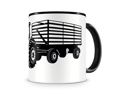 Tasse mit dem Motiv Traktor mit Anhnger Tasse