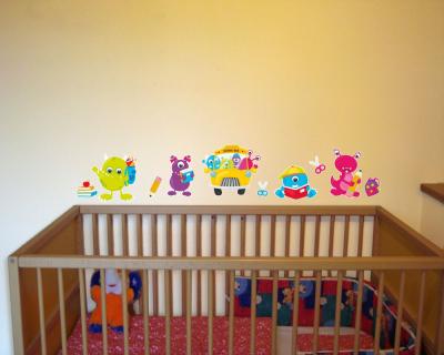 11-teiliges Schulbus Monster Set Wandtattoo - Ansicht 3