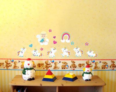 15-teiliges Baby Einhrner Set Wandtattoo - Ansicht 3