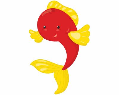 Roter Fisch Aufkleber