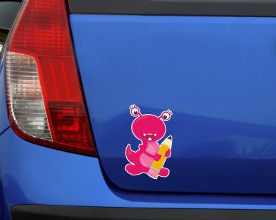 Monster mit Bleistift Aufkleber