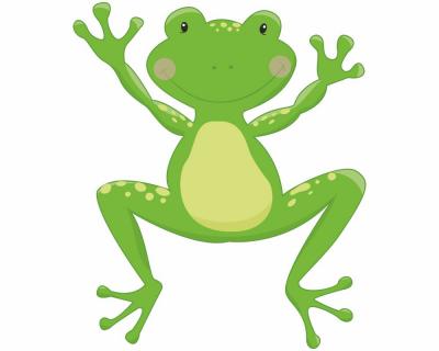 Springender Frosch Aufkleber