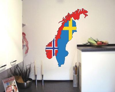 Skandinavien Wandtattoo mit den Nationalflaggen - Ansicht 3