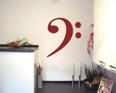 Bassschlssel Wandtattoo