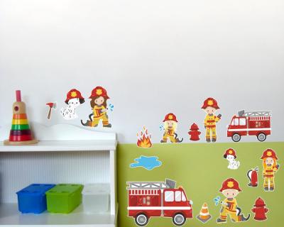 20-teiliges 'Feuerwehr im Einsatz' Wandtattoo Set - Ansicht 2