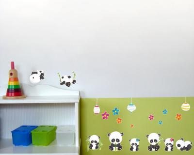 19-teiliges 'Se Pandas' Wandtattoo Set - Ansicht 2