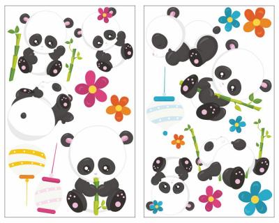 19-teiliges  Se Pandas  Wandtattoo Set