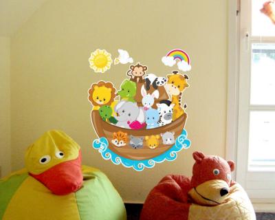 Buntes Wandtattoo 