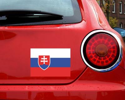 Slowakei Flagge Aufkleber Autoaufkleber - Ansicht 2