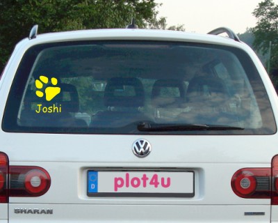 Pfote Hunde Katzen mit Wunschtext - Ansicht 3