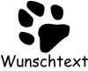 Pfote Hunde Katzen mit Wunschtext Aufkleber