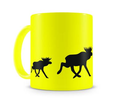 Tasse mit dem Motiv Elchkarawane - Ansicht 3