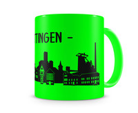 Tasse Hattingen Skyline Tasse Modellnummer  neon grn/schwarz