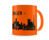 Tasse Hattingen Skyline Tasse Modellnummer  neon orange/schwarz