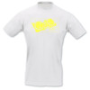 T-Shirt Turntables weiß/neon gelb XL Sonderangebot