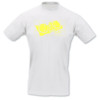 T-Shirt Turntables wei/neon gelb XL Sonderangebot