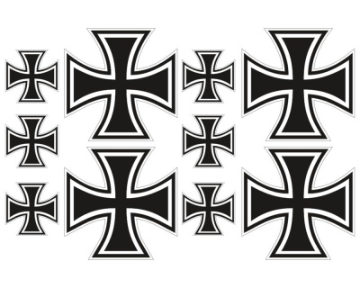 10 Aufkleber Eisernes Kreuz Set Iron Cross - Ansicht 1