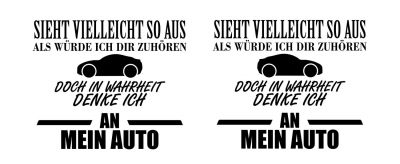 Tasse mit dem Motiv Ich denke an mein Auto - Ansicht 2