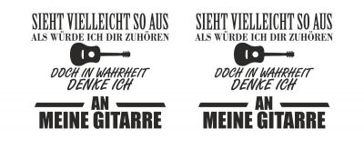 Tasse mit dem Motiv Ich denke an meine Gitarre - Ansicht 2