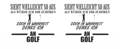 Tasse mit dem Motiv Ich denke an Golf - Ansicht 2