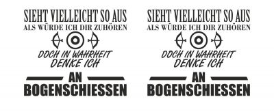 Tasse mit dem Motiv Ich denke an Bogenschieen - Ansicht 2