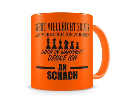 Tasse mit dem Motiv Ich denke an Schach